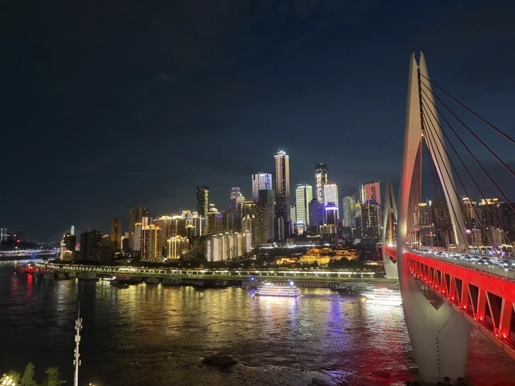 從攬月台看到的夜景 Night view from Lanyue Terrace