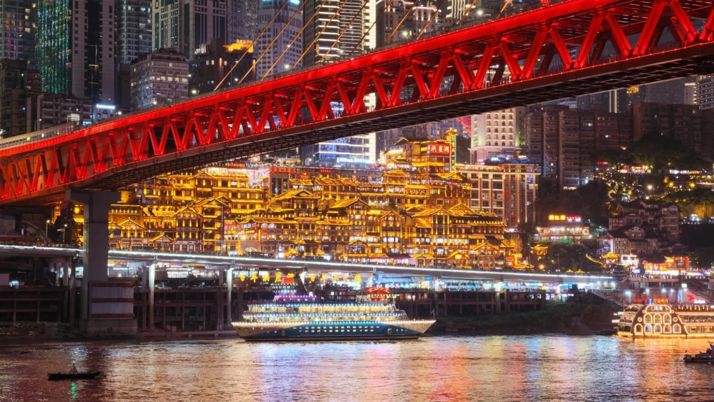 洪崖洞&千厮門大橋夜景 Night view at Hongyadong & Qiansimen Bridge