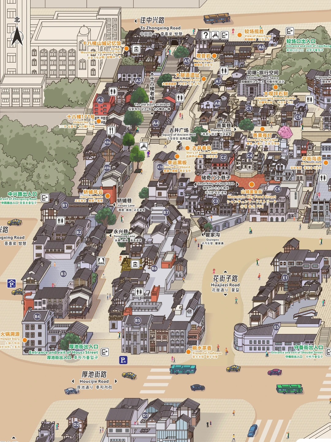 十八梯地圖 map of 18 Steps