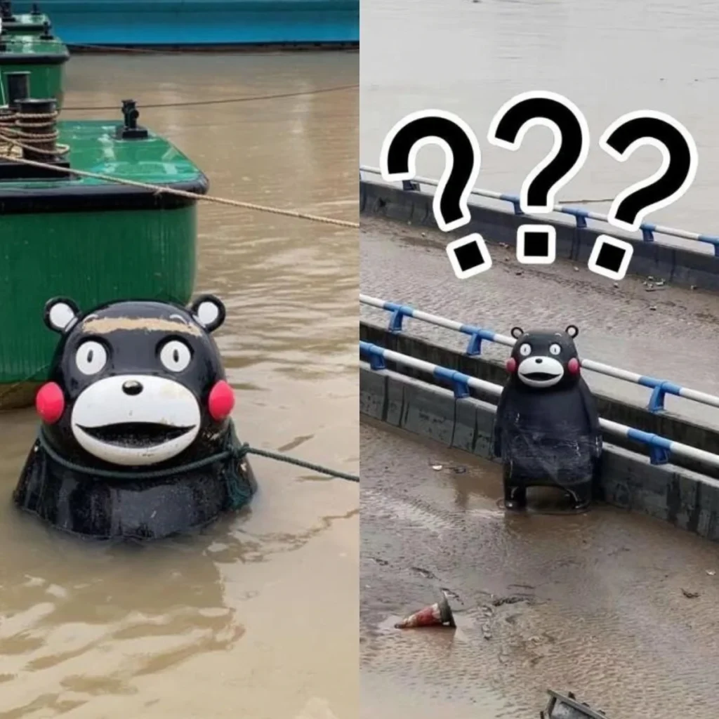 洪水中的熊本熊雕塑 Kumamon Statues in the Flood