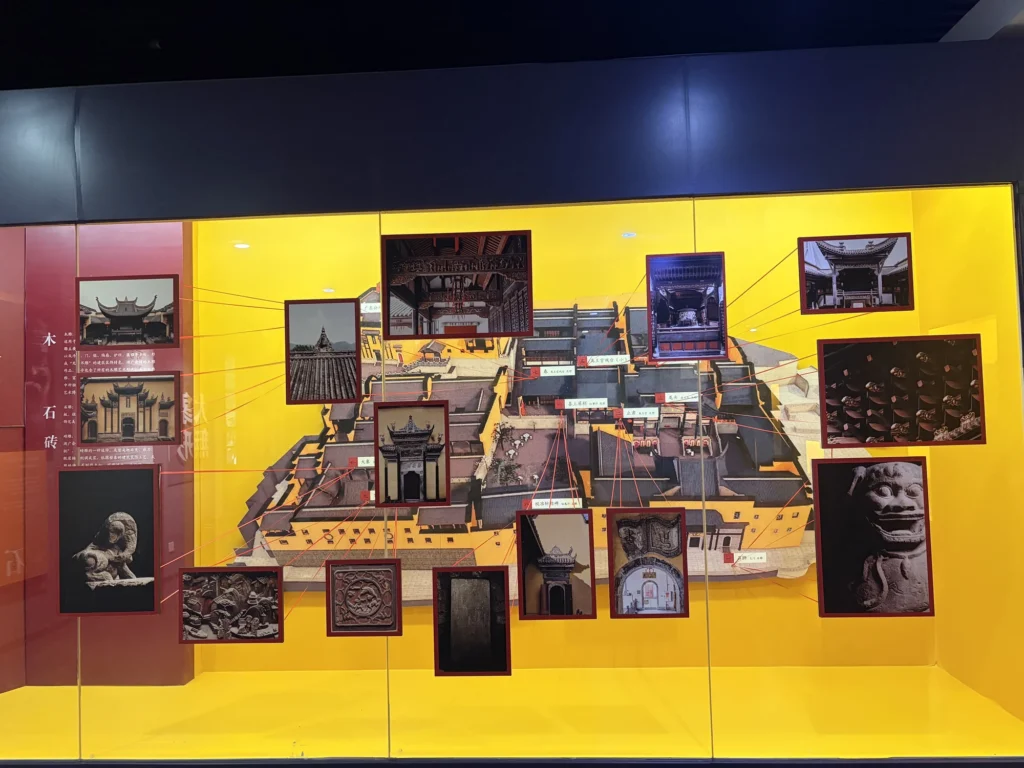 湖廣會館內雕刻博物館製作的建築及看點分佈展品 Architectural and Key Attraction Distribution Exhibit Created by the Carving Museum inside Huguang Guild Hall