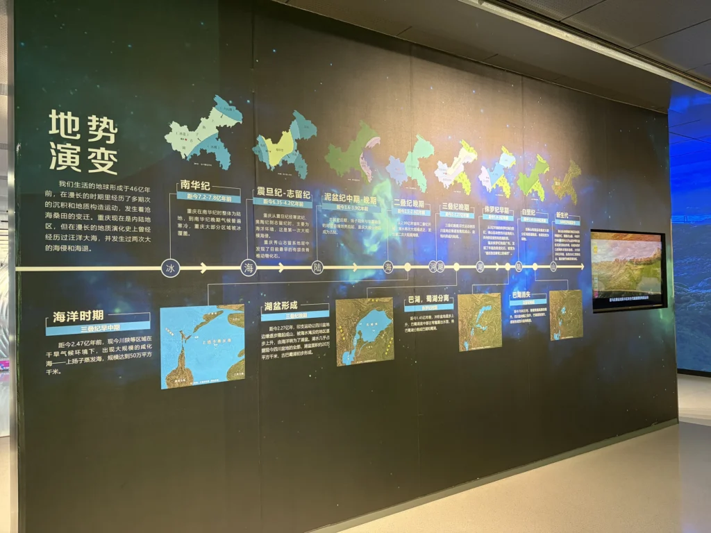 重慶地勢演變的展板 Exhibition Panel of Chongqing Topographic Evolution